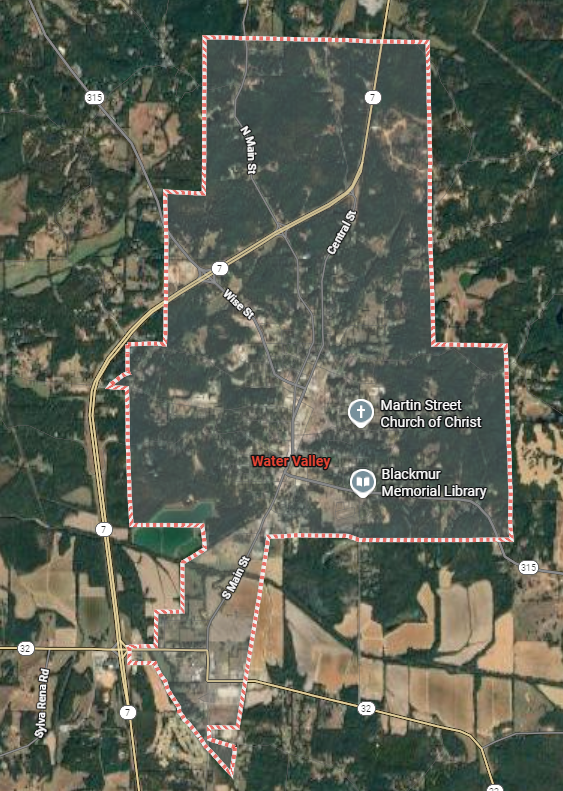 Water Valley Service area November 2025